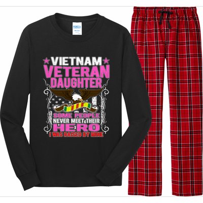 Proud Vietnam Veteran Daughter Gift I Was Raised By Mine Gift Long Sleeve Pajama Set