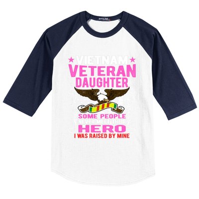 Proud Vietnam Veteran Daughter Gift I Was Raised By Mine Gift Baseball Sleeve Shirt