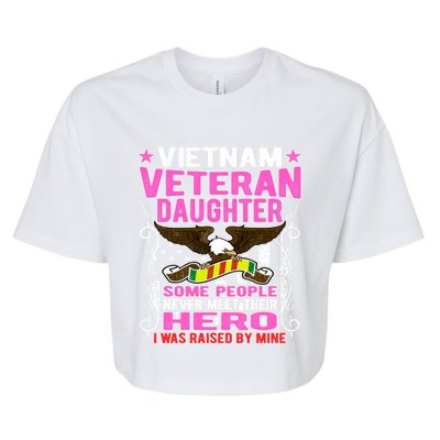 Proud Vietnam Veteran Daughter Gift I Was Raised By Mine Gift Bella+Canvas Jersey Crop Tee