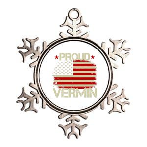 Proud Vermin Vote Blue 2024 Anti Trump Metallic Star Ornament