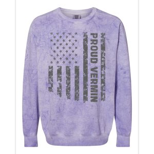 Proud Vermin Vote Blue 2024 Anti Trump Colorblast Crewneck Sweatshirt