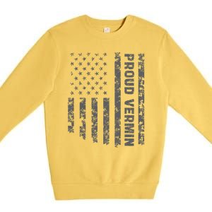 Proud Vermin Vote Blue 2024 Anti Trump Premium Crewneck Sweatshirt