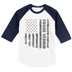 Proud Vermin Vote Blue 2024 Anti Trump Baseball Sleeve Shirt