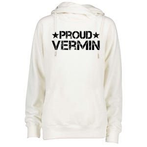 Proud Vermin Vote Blue 2024 Anti Trump Womens Funnel Neck Pullover Hood