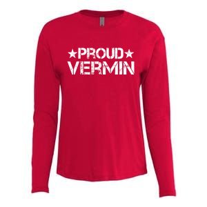 Proud Vermin Vote Blue 2024 Anti Trump Womens Cotton Relaxed Long Sleeve T-Shirt