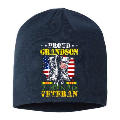 Proud Vietnam Veteran Grandson Raised By My Hero Sustainable Beanie