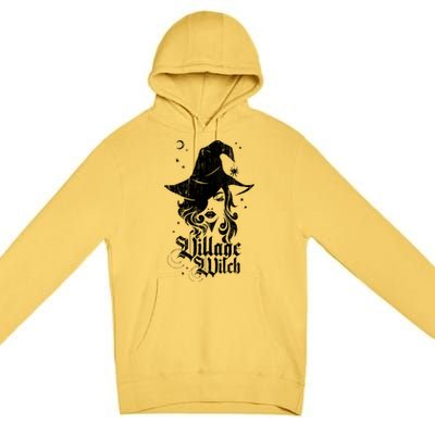 Pagan Vintage Village Witch Cool Gift Premium Pullover Hoodie