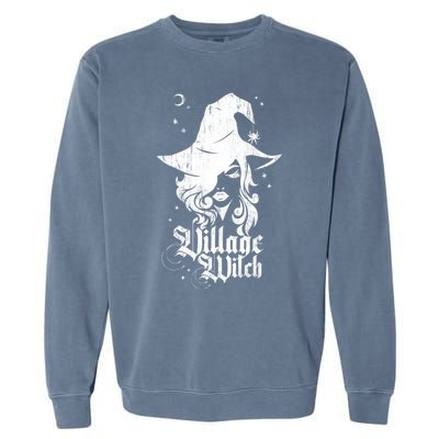 Pagan Vintage Village Witch Cool Gift Garment-Dyed Sweatshirt