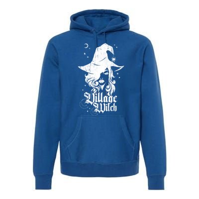 Pagan Vintage Village Witch Cool Gift Premium Hoodie