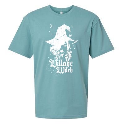 Pagan Vintage Village Witch Cool Gift Sueded Cloud Jersey T-Shirt