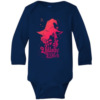 Pagan Vintage Village Witch Meaningful Gift Baby Long Sleeve Bodysuit