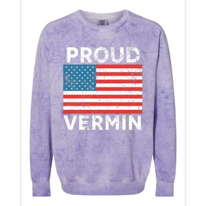 Proud Vermin Vote Blue 2024 Anti Trump Colorblast Crewneck Sweatshirt