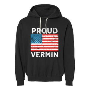 Proud Vermin Vote Blue 2024 Anti Trump Garment-Dyed Fleece Hoodie