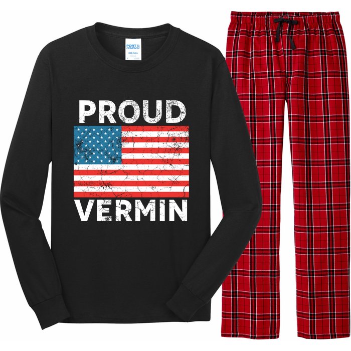 Proud Vermin Vote Blue 2024 Anti Trump Long Sleeve Pajama Set