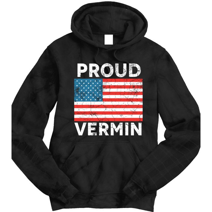 Proud Vermin Vote Blue 2024 Anti Trump Tie Dye Hoodie