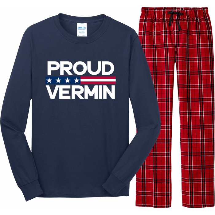 Proud Vermin Vote Blue 2024 Anti Trump Long Sleeve Pajama Set