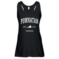 Powhatan Virginia Va Vintage Athletic Sports Ladies Essential Flowy Tank