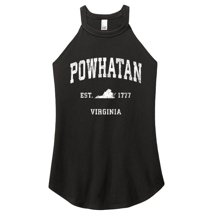 Powhatan Virginia Va Vintage Athletic Sports Women's Perfect Tri Rocker Tank