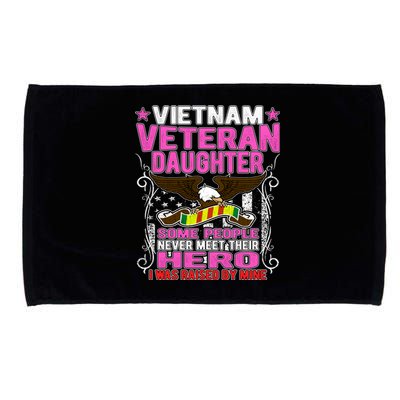 Proud Vietnam Veteran Daughter Gift Cool Gift I Was Raised By Mine Gift Microfiber Hand Towel