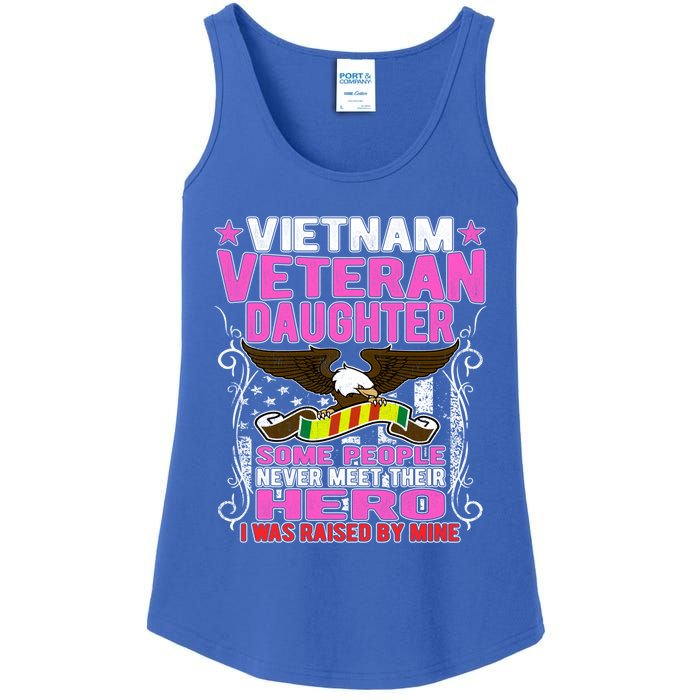 Proud Vietnam Veteran Daughter Gift Cool Gift I Was Raised By Mine Gift Ladies Essential Tank