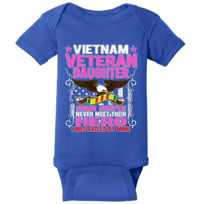 Proud Vietnam Veteran Daughter Gift Cool Gift I Was Raised By Mine Gift Baby Bodysuit