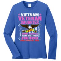 Proud Vietnam Veteran Daughter Gift Cool Gift I Was Raised By Mine Gift Ladies Long Sleeve Shirt