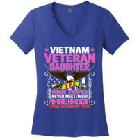 Proud Vietnam Veteran Daughter Gift Cool Gift I Was Raised By Mine Gift Women's V-Neck T-Shirt