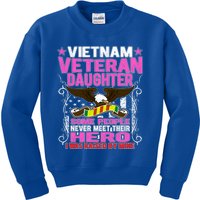 Proud Vietnam Veteran Daughter Gift Cool Gift I Was Raised By Mine Gift Kids Sweatshirt