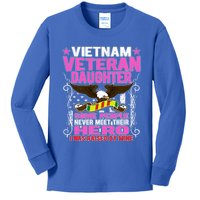 Proud Vietnam Veteran Daughter Gift Cool Gift I Was Raised By Mine Gift Kids Long Sleeve Shirt