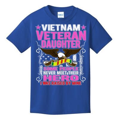 Proud Vietnam Veteran Daughter Gift Cool Gift I Was Raised By Mine Gift Kids T-Shirt