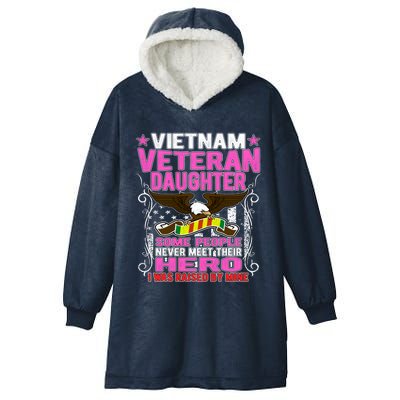 Proud Vietnam Veteran Daughter Gift Cool Gift I Was Raised By Mine Gift Hooded Wearable Blanket