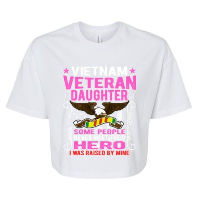 Proud Vietnam Veteran Daughter Gift Cool Gift I Was Raised By Mine Gift Bella+Canvas Jersey Crop Tee