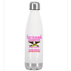 Proud Vietnam Veteran Daughter Gift Cool Gift I Was Raised By Mine Gift Stainless Steel Insulated Water Bottle