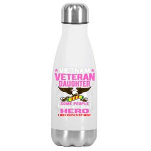 Proud Vietnam Veteran Daughter Gift Cool Gift I Was Raised By Mine Gift Stainless Steel Insulated Water Bottle