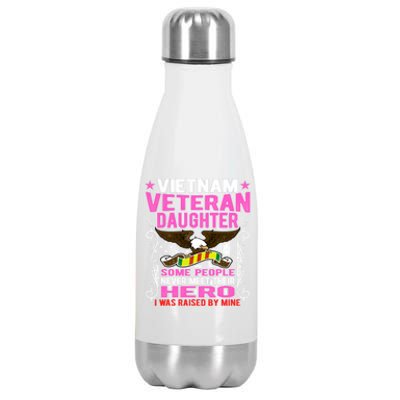 Proud Vietnam Veteran Daughter Gift Cool Gift I Was Raised By Mine Gift Stainless Steel Insulated Water Bottle