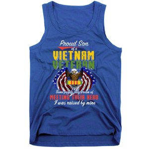 Proud Vietnam Veteran Son Raised By My Hero Veteran Day Funny Gift Tank Top