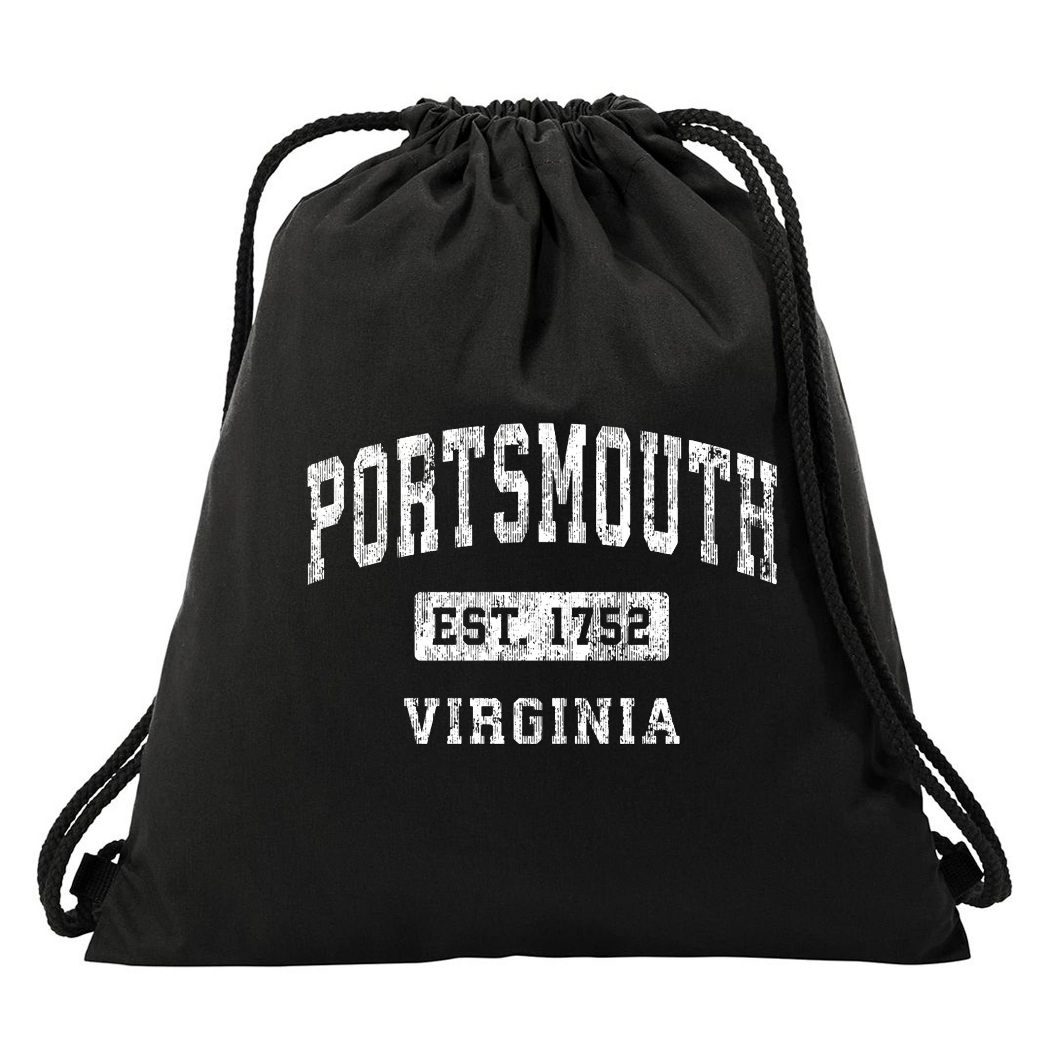 Portsmouth Virginia Va Vintage Established Sports Drawstring Bag