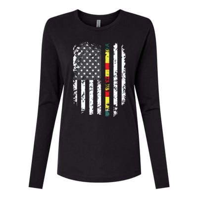 Proud Vietnam Veteran Us Flag Ribbon Father Gift Womens Cotton Relaxed Long Sleeve T-Shirt