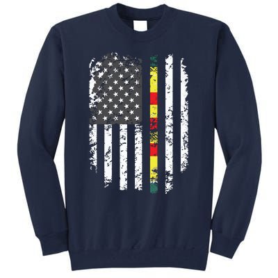 Proud Vietnam Veteran Us Flag Ribbon Father Gift Tall Sweatshirt