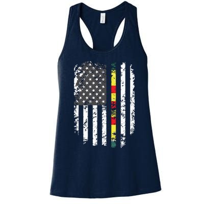 Proud Vietnam Veteran Us Flag Ribbon Father Gift Women's Racerback Tank