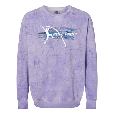 Pole Vault Vaulter Sport Track & Field Colorblast Crewneck Sweatshirt