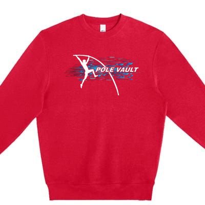 Pole Vault Vaulter Sport Track & Field Premium Crewneck Sweatshirt