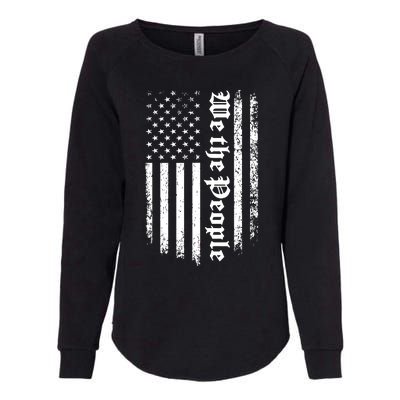 Patriotic Vintage Vibe Womens California Wash Sweatshirt