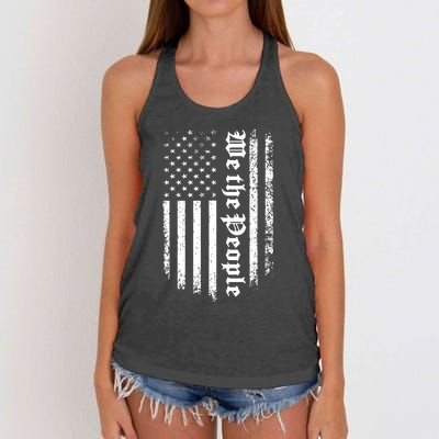 Patriotic Vintage Vibe Women's Knotted Racerback Tank