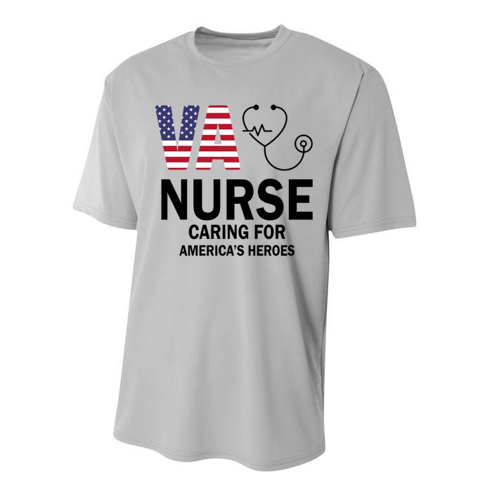 Patriotic Veterans Va Nurse Va Nurse Caring For AmericanS Heroes Performance Sprint T-Shirt