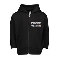 Proud Vermin Vintage Us Flag Toddler Zip Fleece Hoodie