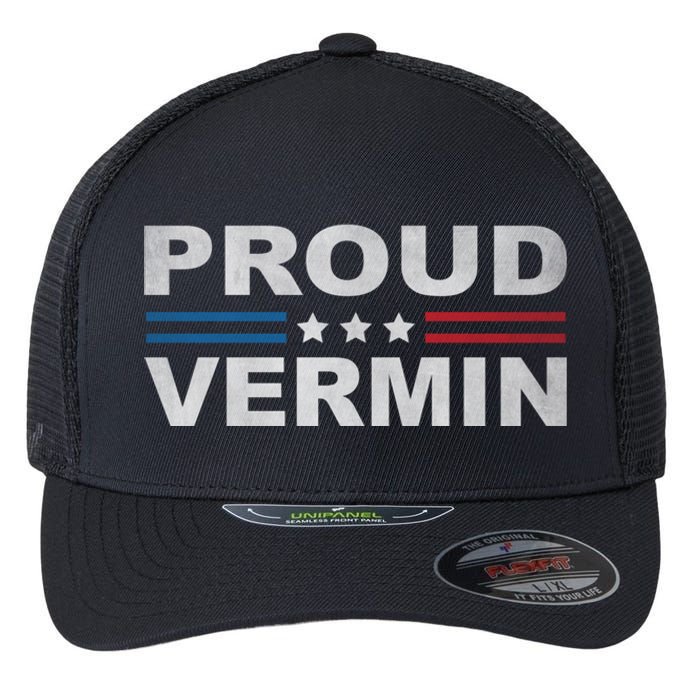 Proud Vermin Vintage Us Flag Flexfit Unipanel Trucker Cap