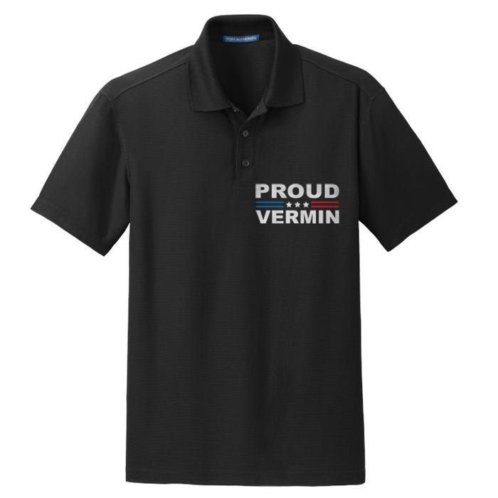 Proud Vermin Vintage Us Flag Dry Zone Grid Polo