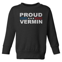 Proud Vermin Vintage Us Flag Toddler Sweatshirt