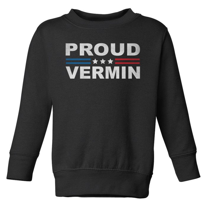 Proud Vermin Vintage Us Flag Toddler Sweatshirt